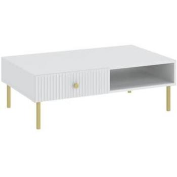 Table Basse Viena Élégance Blanc-Doré