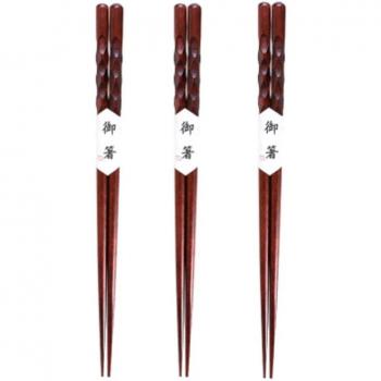 Non-slip Reusable Red Jujube Wood Chopsticks Dishwasher Safe