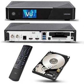 VU+ Uno 4K SE 1x DVB-S2X FBC Twin Tuner 2TB HDD Linux Receiver UHD 2160p