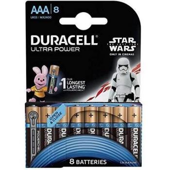 Pack de 8 piles Duracell Alcaline Ultra Power AAA 1,5V