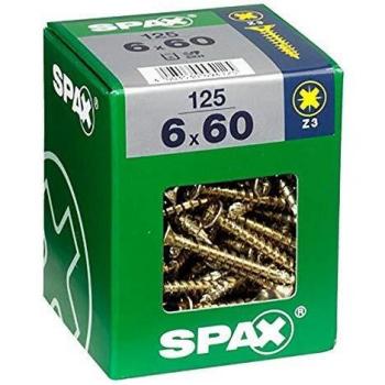 Vis SPAX en acier, tête fraisée pozidriv, diamètre 4 mm, longueur 60 mm (200 pièces)