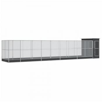 Voliera in Acciaio Argento 1037x203x216 cm