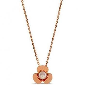 Collar Melisa de plata de ley con acabado en oro rosa