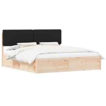 VidaXL Gepolsterte Bettgestelle in Schwarz – 200 × 200 cm