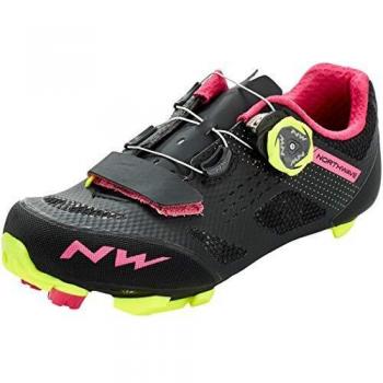 Razer Damen MTB Shoes Northwave 2021 – Farbkombination Schwarz/Gelb/Pink – Größe 38