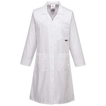 Bata portwest LW63: estilo clásico blanco con bolsillos funcionales