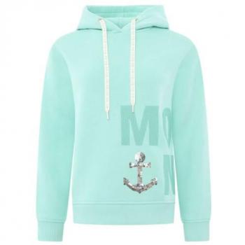 Zwillingsherz Sweatshirt Moin mit Paillettenanker und gesticktem Rücken Schriftzug