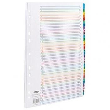 Concord Index 1-31 A4 Extra Wide Multicoloured Mylar Tabs 10001/CS100