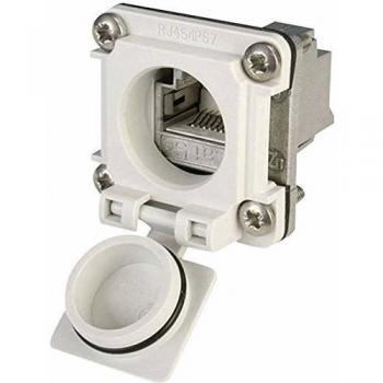 Telegärtner STX V6 RJ45-Flanschset Variante 6 Kupplung