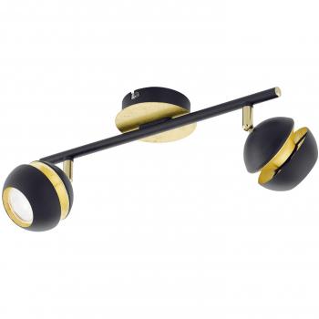 EGLO Black and Gold 3-Bulb Nocito LED Ceiling Lamp