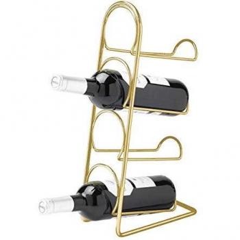 Hahn Coffee‑Table Style Wine Rack – 4 Bottles – Copper/Gold