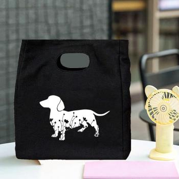 Large Dachshund Butterfly Print Travel Handbag