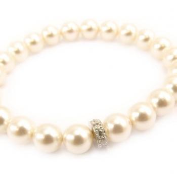 Pulsera de Plata 'Sissi' Color Ivoire Blanco