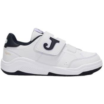 Zapatos infantiles JOMA w. Agora 2532 en tonos blanco y marino, cierre de velcro