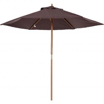 Ombrellone da Giardino in Legno, Parasole Esterno Φ250 cm, Marrone, Design Classico