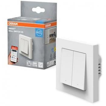 Interrupteur mural OSRAM Smart+ WiFi Matter 2x, blanc, encastré