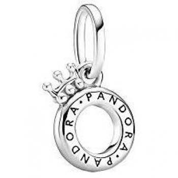 Charm colgante Pandora corona plata