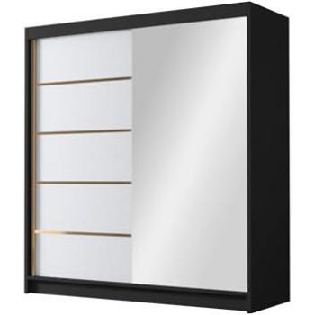 Kleiderschrank mit Spiegel Bretoka III 180x58x215 cm