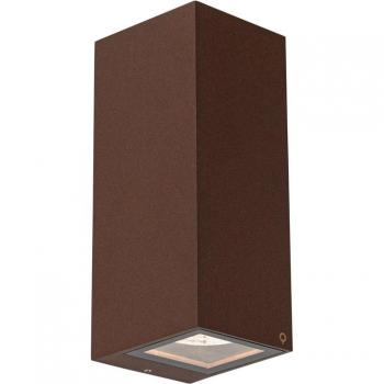 Qazqa Rust Brown Industrial Wall Light 2‑Light AR70 IP54 – Baleno