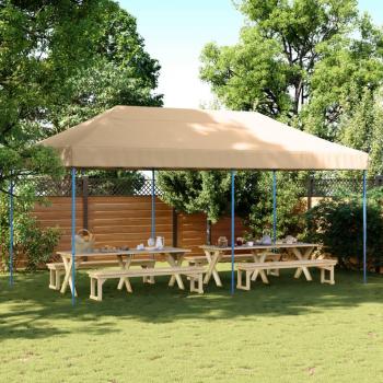 Party Tent Pop-Up, Beige, 580x292x315 cm, vidaXL