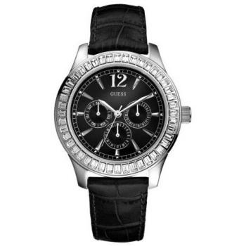 Montre analogique Guess W12053L1 – Bracelet en cuir pour femmes