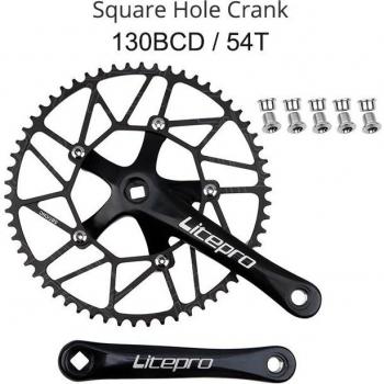 Litepro – Pédalier de vélo 170mm, 5 boulons, bras de manivelle 52/52/54/56/58T