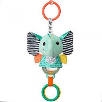 Hochet lumineux éléphant avec anneau à mordiller