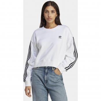 Sudadera Adicolor Blanco Neutro, Sudadera Casual Cuello Redondo para Mujeres