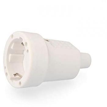 Prise Électrique Aérienne PVC 10/16A 250V T/TL IP 44 4.8mm Bouteille Blanche