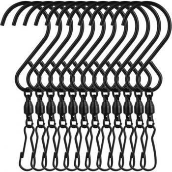 12-Pack Rotating S-Hooks for Wind Chimes