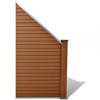VidaXL Fence Panel WPC 105x(105-185) cm Brown