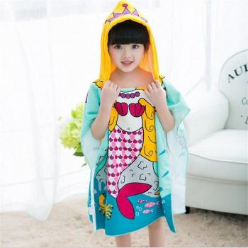 Serviette de plage microfibre enfant 60x120cm motif sirène