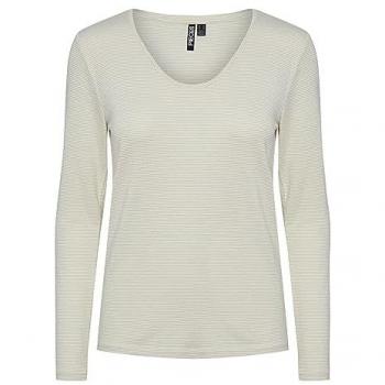 Pieces Billo Lurex Langarmshirt, gestreift, Damen