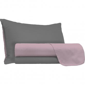 Rosa Antico/Fumo Lenzuola 1+½ Set completo