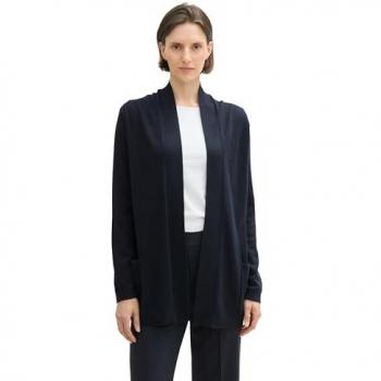 TOM TAILOR Cardigan offen, blau, Größe L
