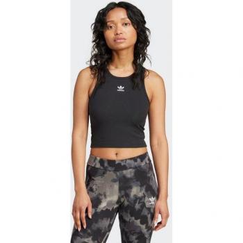 Adidas Women's Essentials Ribbed Sleeveless Top Black Size L