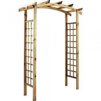 Jardipolys Gartenbogen (Violett) – 160 cm x 72 cm x 228,5 cm – Braun