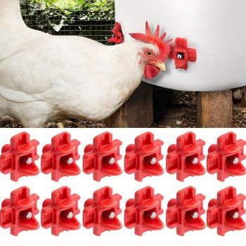 Farm-Grade Automatic Nipple Waterers for Chickens and Quails (12 Pack)