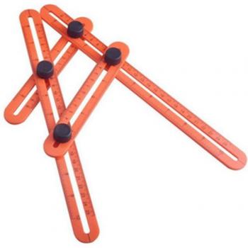 High-Precision ABS Plastic Multi-Angle Ruler, Metric and Inch Scale