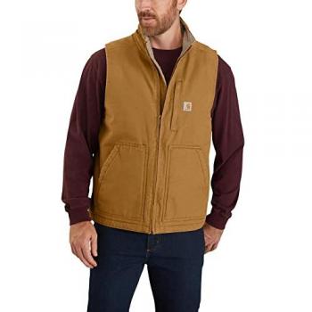 Gilet Carhartt Washed Duck Marrone Taglia S