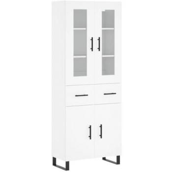 Vidaxl Highboard in White 69.5x34x180 cm Engineered Wood