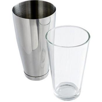 Stainless Steel Boston Shaker with Glass