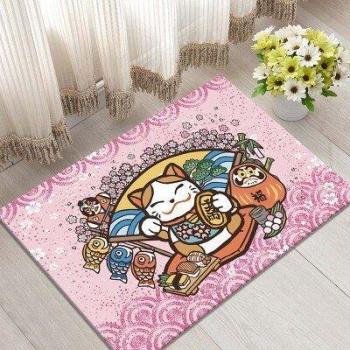 Tapis de Décoration Chat Chanceux 40x60 cm