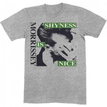 Morrissey T-Shirt Unisex Cotone Adulti Shyness Is Nice Grigio L