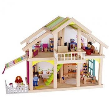 Holz‑Textil‑Puppenhaus Susibelle – Goki Modell 51588
