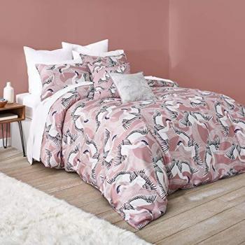 Twin Bedding Duo: Pink Cotton Comforter & Shams – Ted Baker Edition