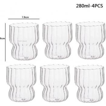 Hittebestendige Watercup met Verticale Strepen