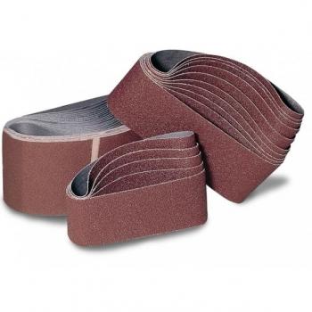 Flexovit Banda de Lija de Tela Óxido de Aluminio 75x533 mm 80 Grano Set de 10