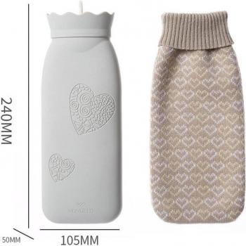Sac à eau chaude en silicone pour micro-ondes, poche main de 350/525 ml