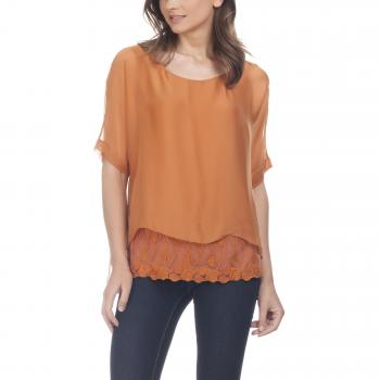 Laura Moretti Silk Spitzenpoesie – oversize, asymmetrisch, verziert mit filigraner Stickerei